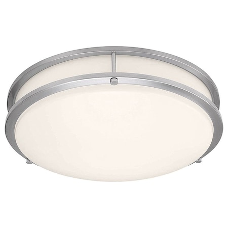 Solero II, LED Flush Mount, Brushed Steel Finish, Acrylic Lens Acrylic